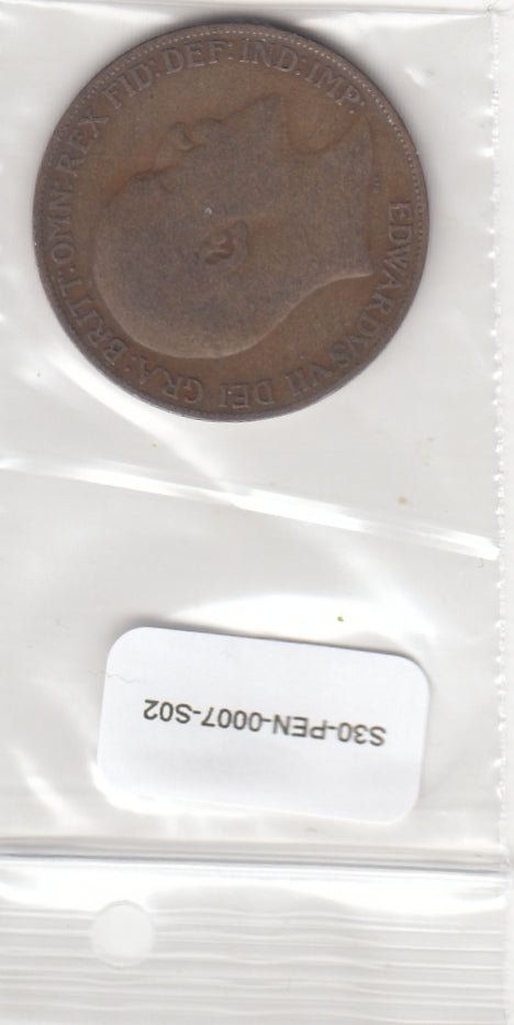 S30-PEN-0007-S02 United Kingdom 1 Penny FI/VF 1908 KM794