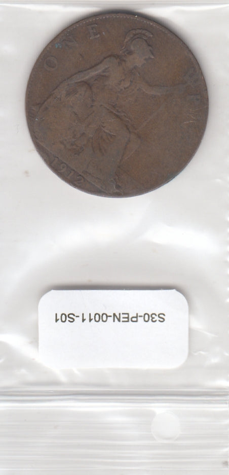 S30-PEN-0011-S01 Verenigd Koninkrijk 1 Penny FI/VF 1912 KM810