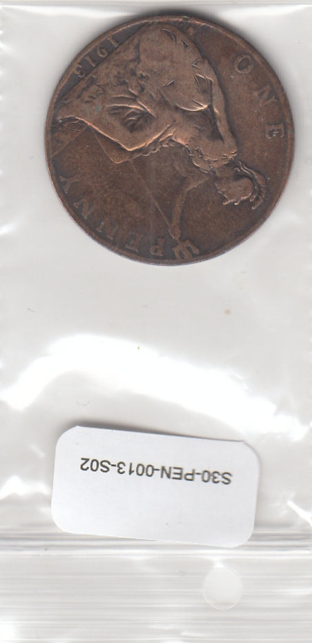 S30-PEN-0013-S02 Verenigd Koninkrijk 1 Penny FI/VF 1913 KM810