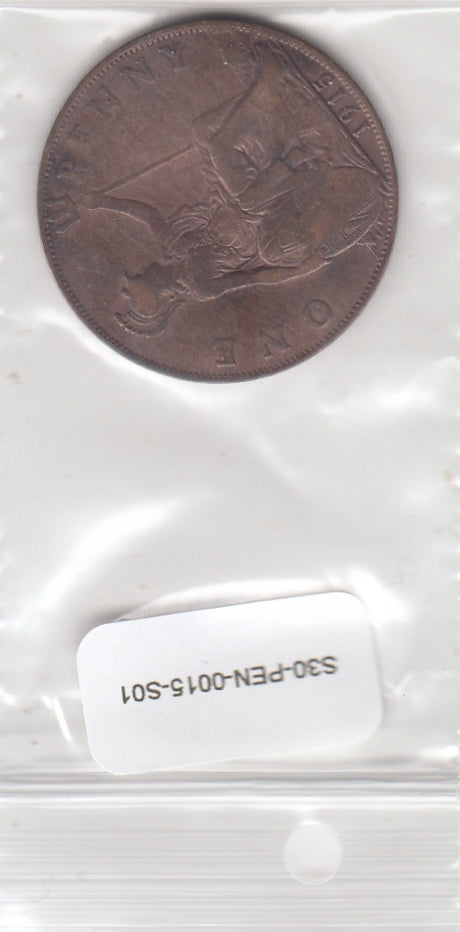 S30-PEN-0015-S01 United Kingdom 1 Penny VF 1915 KM810