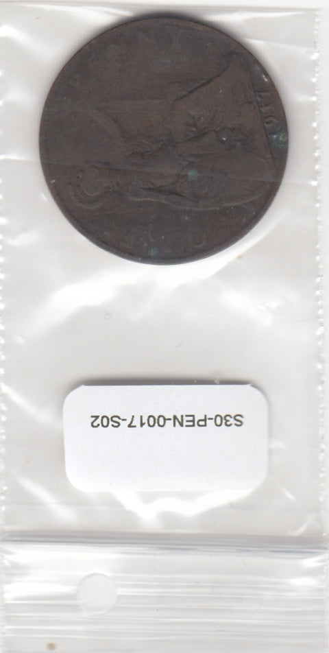 S30-PEN-0017-S02 Verenigd Koninkrijk 1 Penny FI/VF 1917 KM810