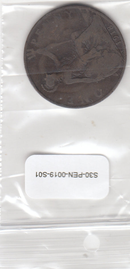 S30-PEN-0019-S01 United Kingdom 1 Penny FI/VF 1918 KM810 H