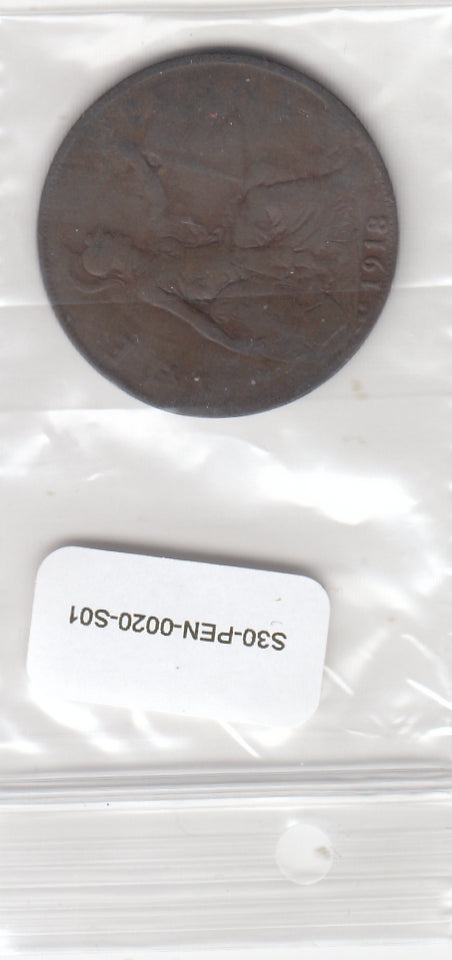 S30-PEN-0020-S01 United Kingdom 1 Penny FI 1918 KM810 KN