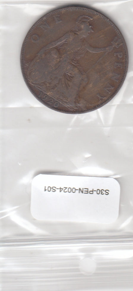 S30-PEN-0024-S01 United Kingdom 1 Penny FI/VF 1920 KM810