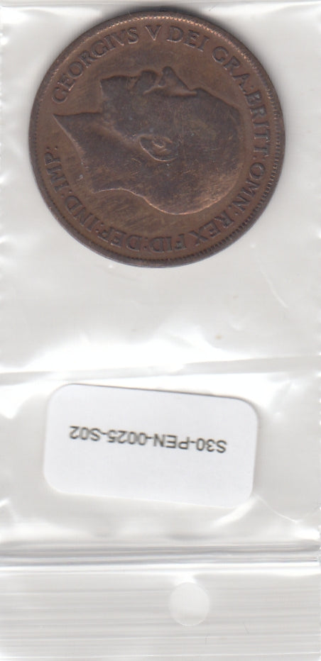 S30-PEN-0025-S02 Verenigd Koninkrijk 1 Penny FI/VF 1921 KM810