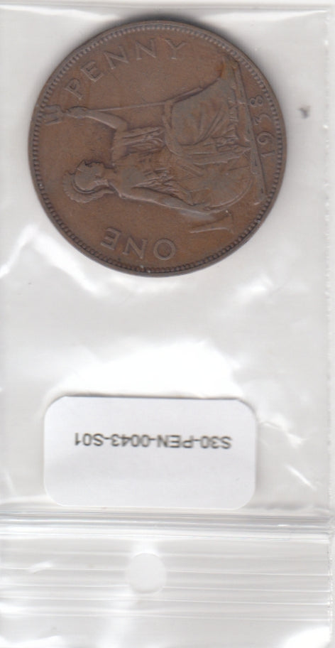 S30-PEN-0043-S01 United Kingdom 1 Penny VF 1938 KM845