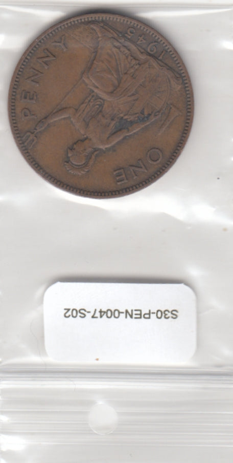 S30-PEN-0047-S02 United Kingdom 1 Penny VF 1945 KM845