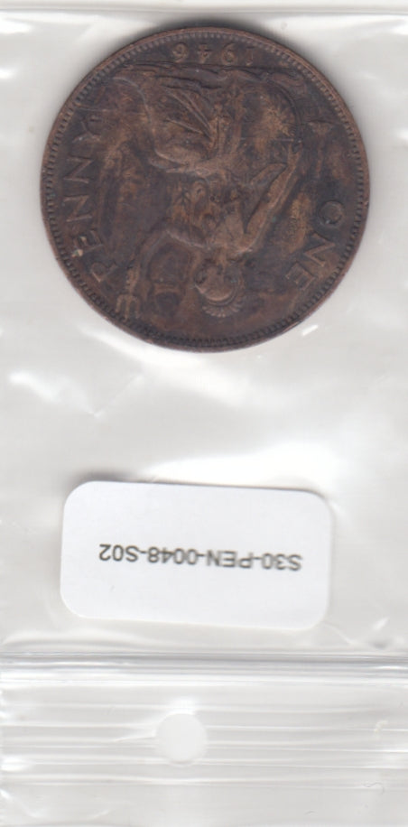 S30-PEN-0048-S02 United Kingdom 1 Penny VF 1946 KM845