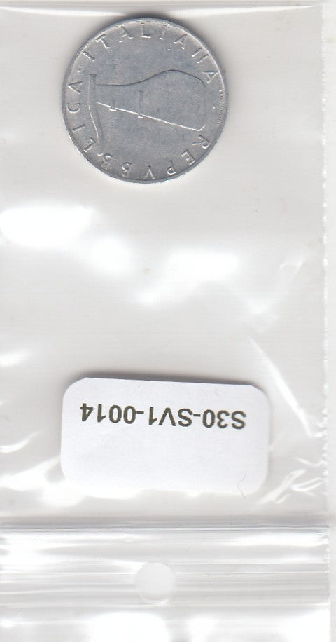 S30-SV1-0014 Italy 5 Lire VF 1955 KM92