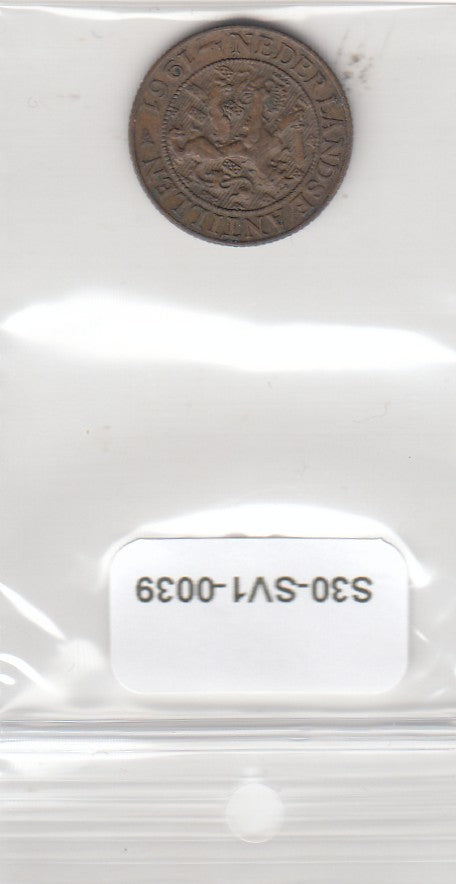 S30-SV1-0039 Antilles 1 Cent VF 1961 KM1