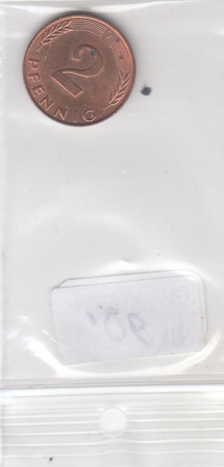S30-SV1-0186 Germany 2 Pfennig XF 1988 KM106a F