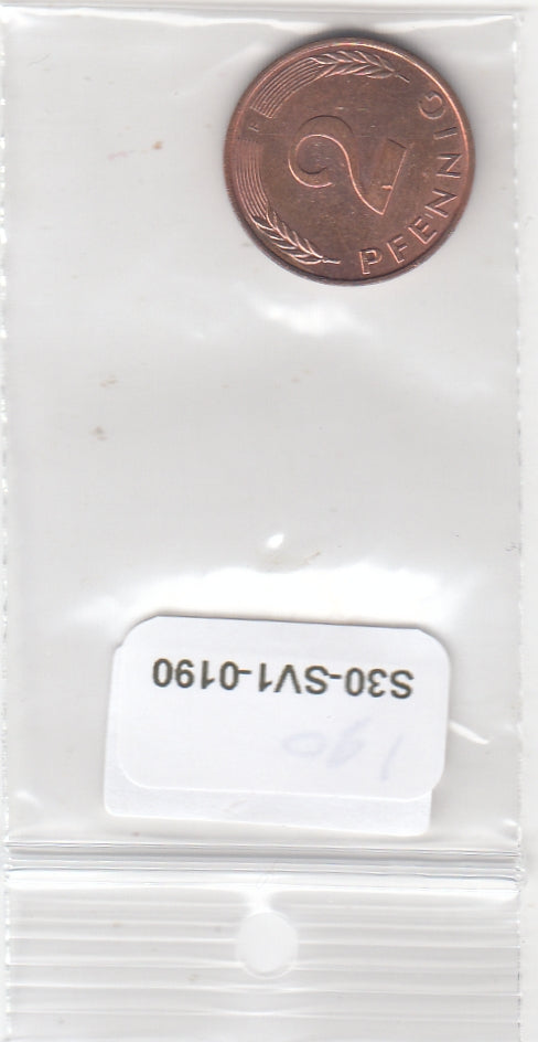 S30-SV1-0190 Germany 2 Pfennig XF 1995 KM106a F