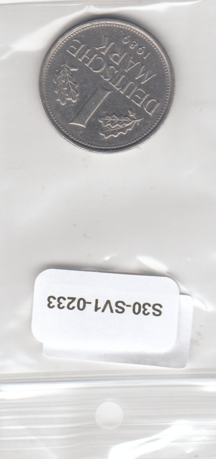 S30-SV1-0233 Germany 1 Mark VF 1989 KM110 F
