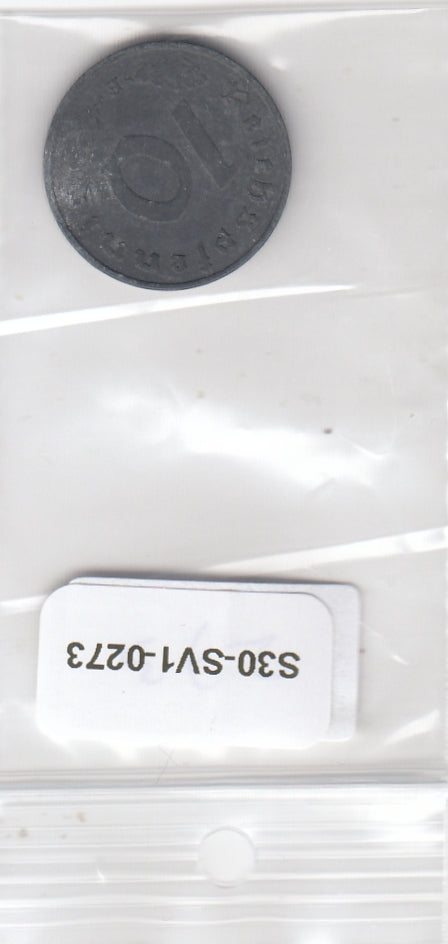 S30-SV1-0273 Germany 10 Reichspfennig FI+ 1941 KM101 E