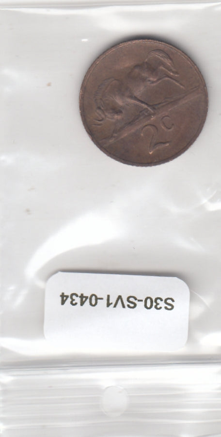 S30-SV1-0434 South Africa 2 Cents VF 1970 KM83