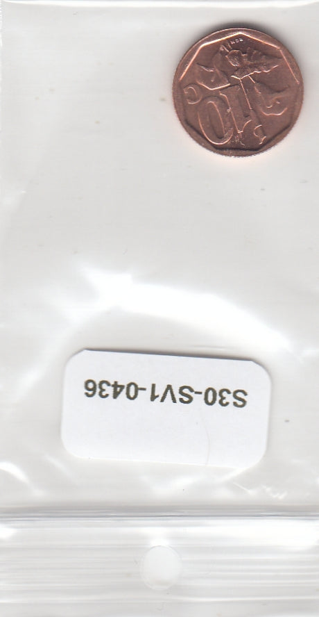 S30-SV1-0436 South Africa 10 Cents UNC 2018 KM670 	 Borwa