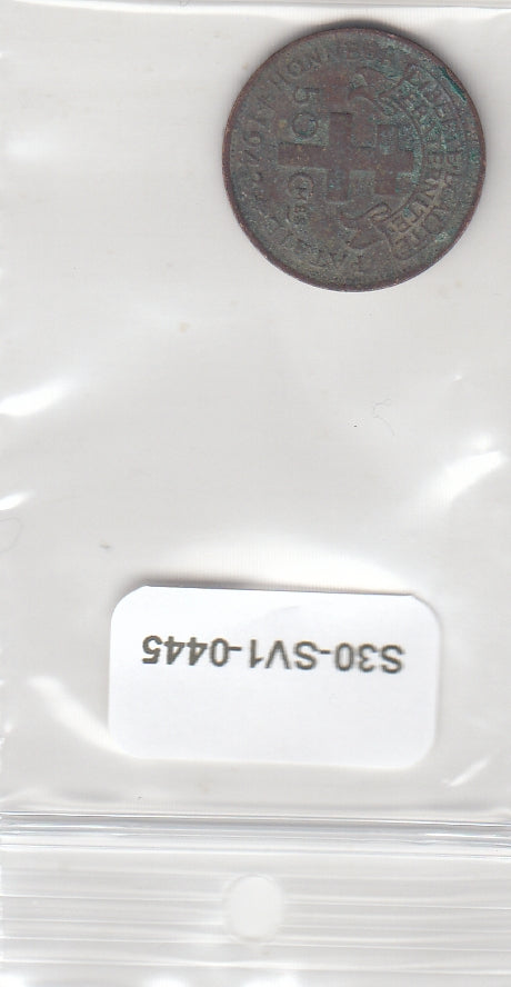 S30-SV1-0445 Cameroon 50 Centimes VG 1943 KM4