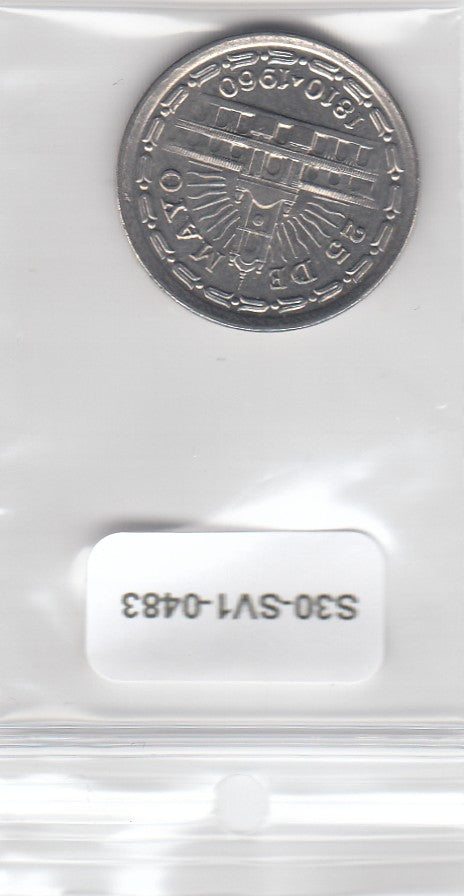 S30-SV1-0483 Argentina 1 Peso UNC 1960 KM58   May Revolution