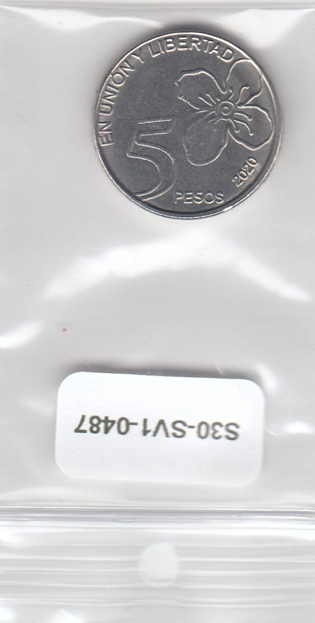 S30-SV1-0487 Argentina 5 Pesos AU 2020 KM187