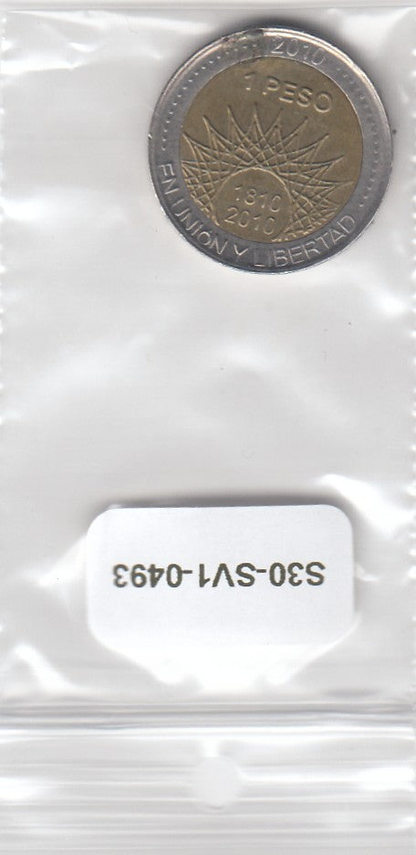 S30-SV1-0493 Argentina 1 Peso UNC 2010 KM157   Aconcagua