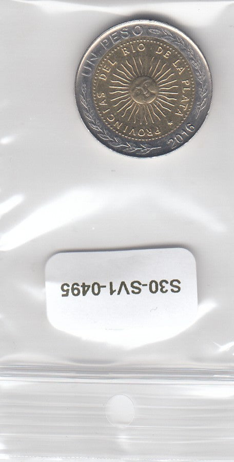 S30-SV1-0495 Argentina 1 Peso UNC 2016 KM112