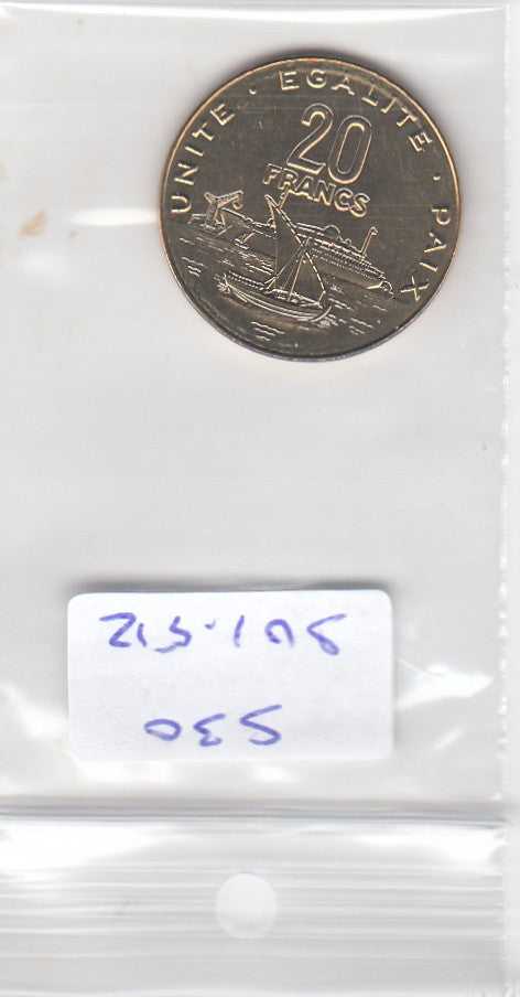 S30-SV1-0512-M03 Djibouti 20 Francs   2016 KM24