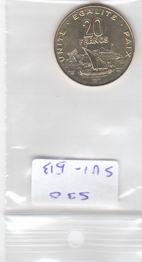 S30-SV1-0513-M07 Djibouti 20 Francs   2010 KM24