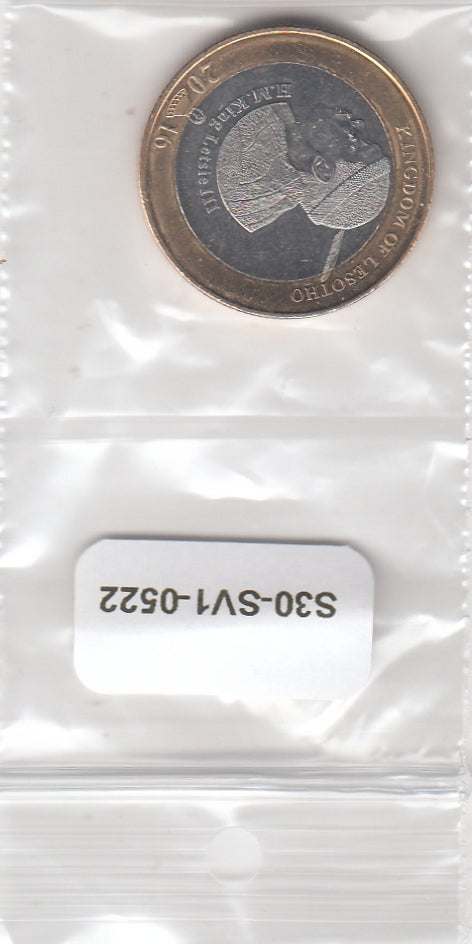S30-SV1-0522-M07 Lesotho 5 Maloti UNC 2016     Letsie III Independence