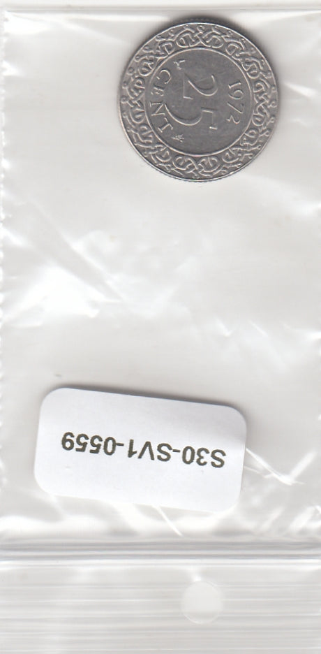 S30-SV1-0559 Suriname 25 Cent XF 1972 KM14