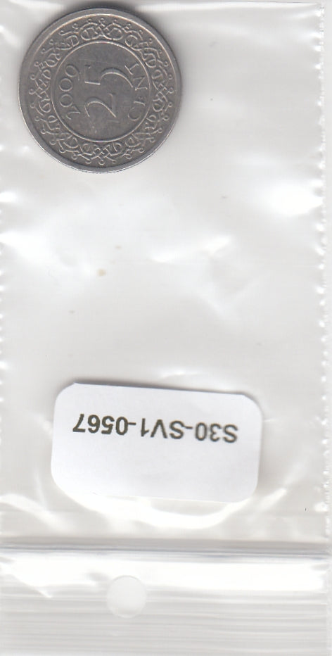 S30-SV1-0567 Suriname 25 Cent VF 2009 KM14   No Mint
