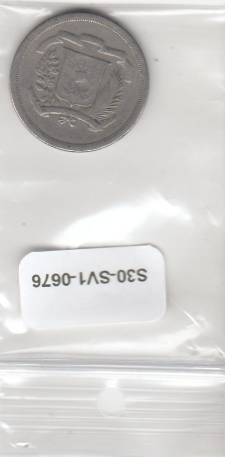 S30-SV1-0676 Dominican Republic 25 Centavos FI 1978 KM51