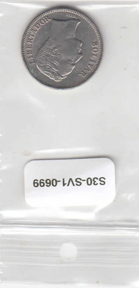 S30-SV1-0699 Venezuela 1 Bolivar VF 1967 Y42