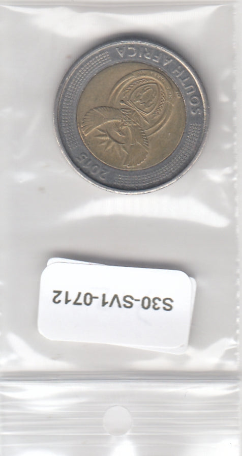 S30-SV1-0712 Zuid-Afrika 5 Rand VF 2015 KM590 Griekwastad Muntslag Tweehonderdjarig Bestaan