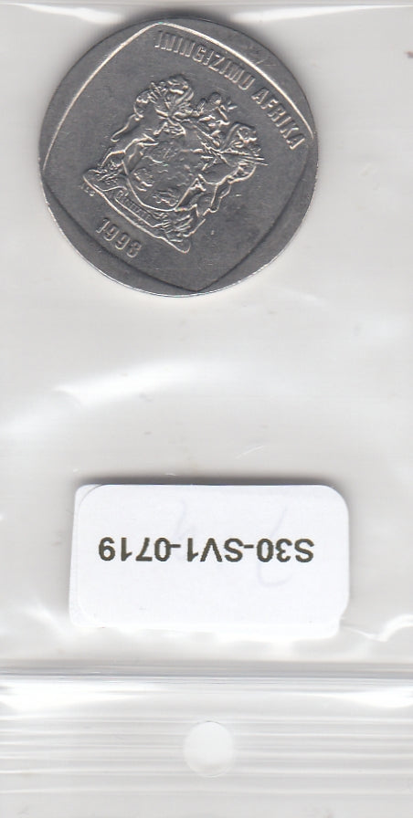 S30-SV1-0719 South Africa 5 Rand UNC 1998 KM166   ININGIZIMU AFRIKA