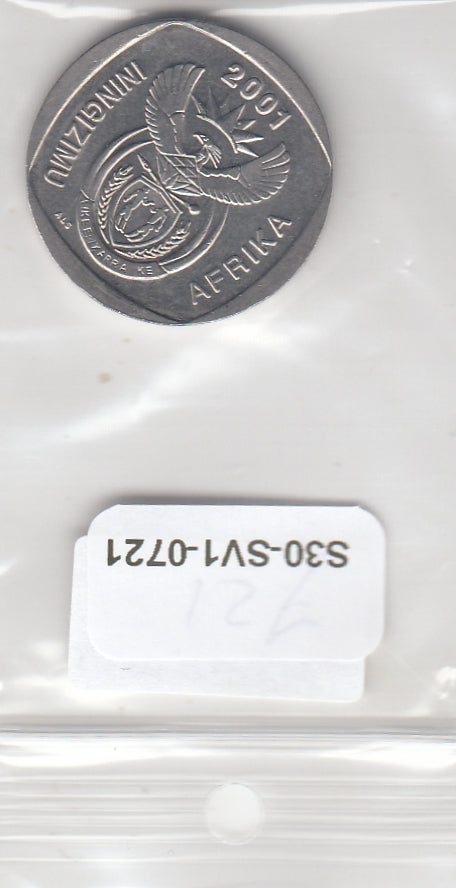 S30-SV1-0721 South Africa 5 Rand UNC 2001 KM229   ININGIZIMU AFRIKA