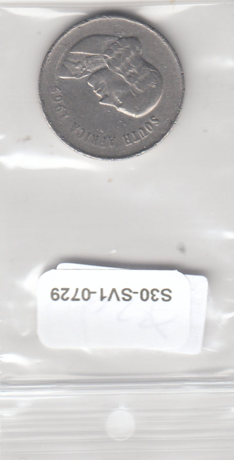 S30-SV1-0729 South Africa 20 Cents VF 1965 KM69.1   South-Suid