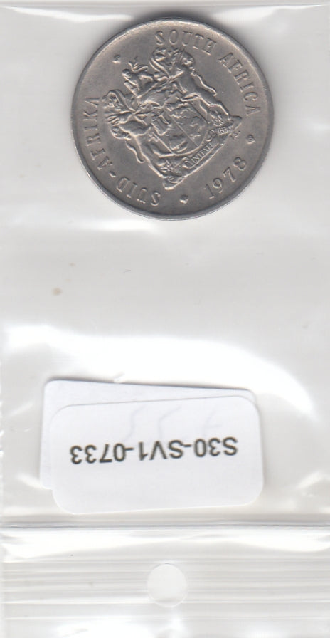 S30-SV1-0733 South Africa 20 Cents XF 1978 KM86