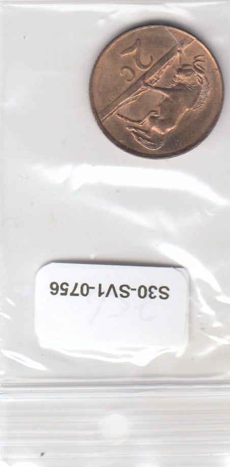 S30-SV1-0756 South Africa 2 Cents UNC 1983 KM83