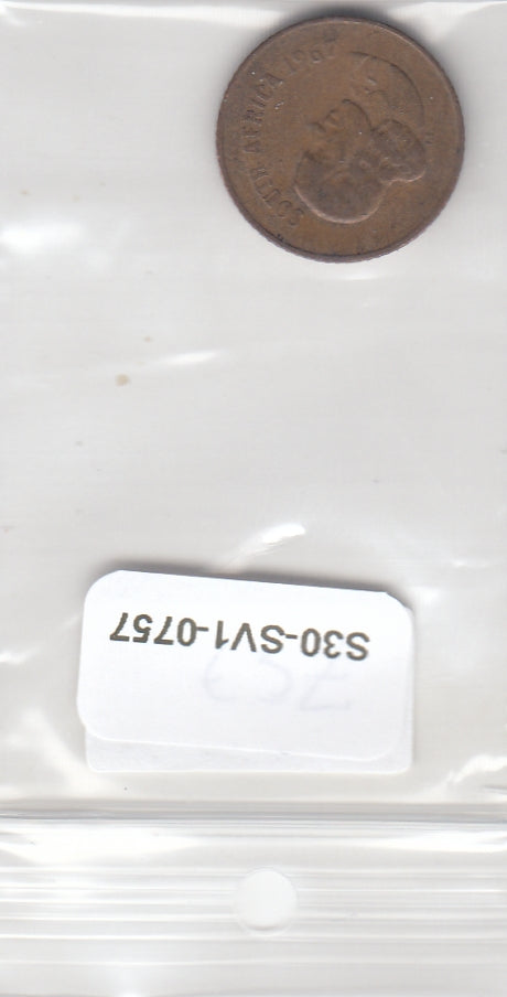 S30-SV1-0757 Zuid-Afrika 1 Cent Zeer Fraai 1967 KM65.1   Zuid