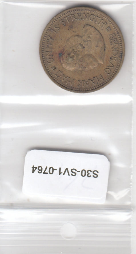 S30-SV1-0764 South Africa 1/2 Cent FI 1961 KM565