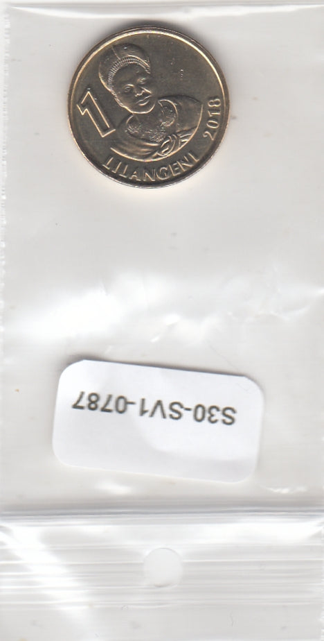 S30-SV1-0787-M15 Eswatini 1 Lilangeni UNC 2018 KM72