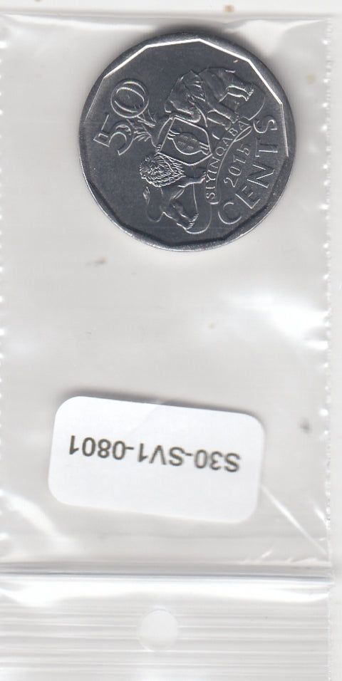 S30-SV1-0801-M05 Eswatini 50 Cents UNC 2015 KM65