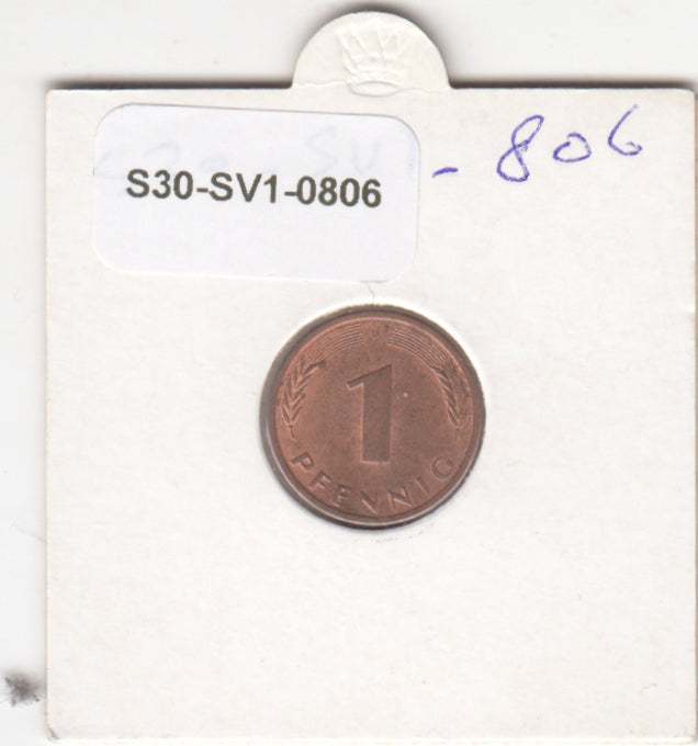 S30-SV1-0806 Duitsland 1 Pfennig XF 1991 KM105 J