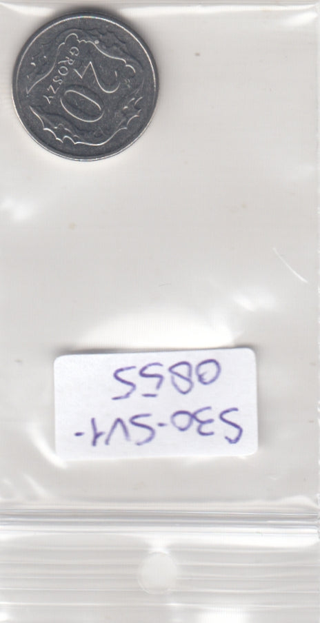 S30-SV1-0855 Poland 20 Groszy AU 2020 Y972c