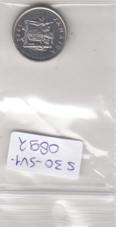 S30-SV1-0892 Jamaica 5 Cents AU 1992 KM46a