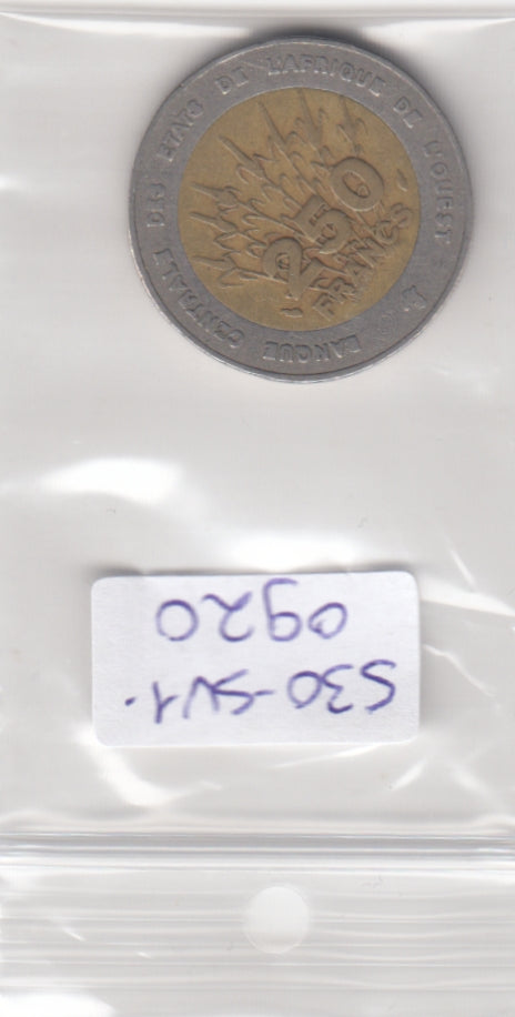 S30-SV1-0920 Western African States  250 Francs FI 1993 KM13