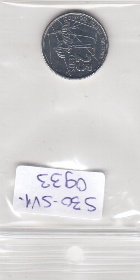 S30-SV1-0933 Seychelles 25 Cents UNC 2016 KM179