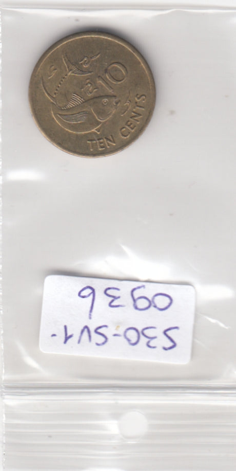 S30-SV1-0936 Seychelles 10 Cents VF/XF 2003 KM48.1