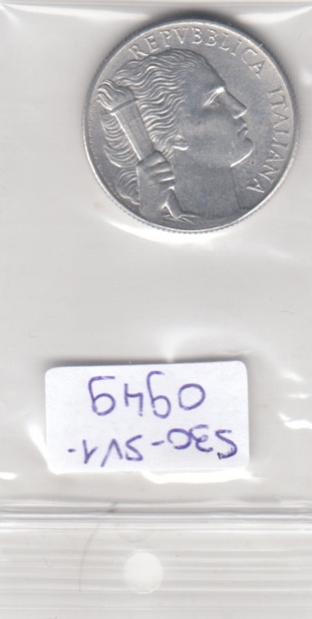 S30-SV1-0949 Italy 5 Lire XF 1950 KM89
