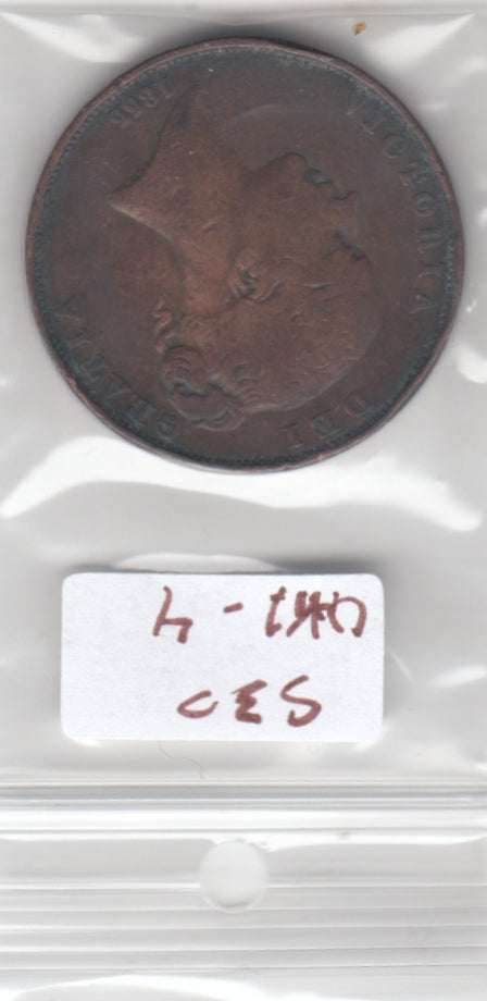 S30-UK1-0004 United Kingdom 1 Penny VF 1855 KM739